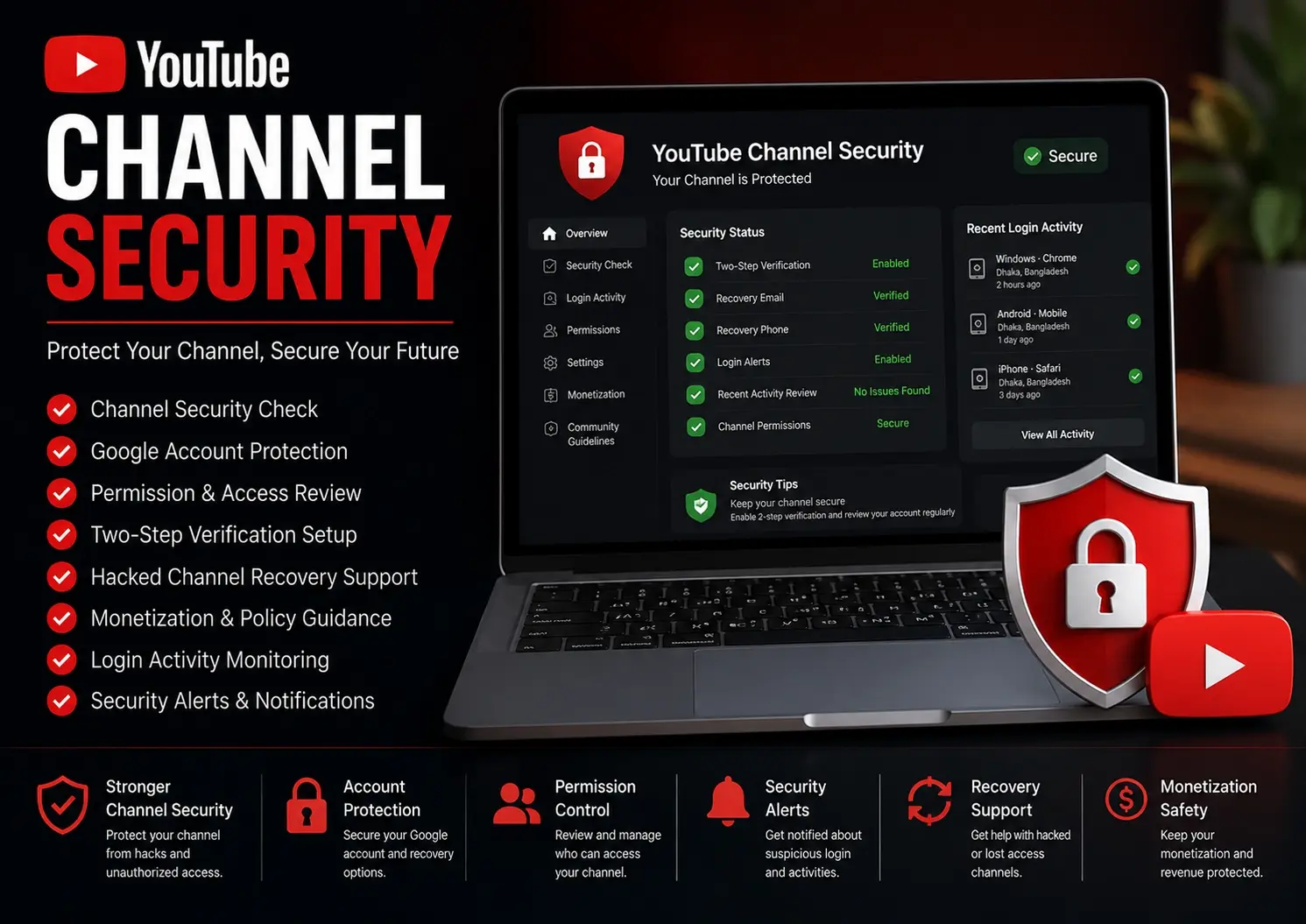 YouTube Channel Security